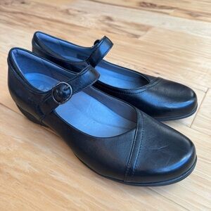 Dansko Mary Jane Shoes Fawna Black Leather Comfort Career Size 42 / 11.5-12